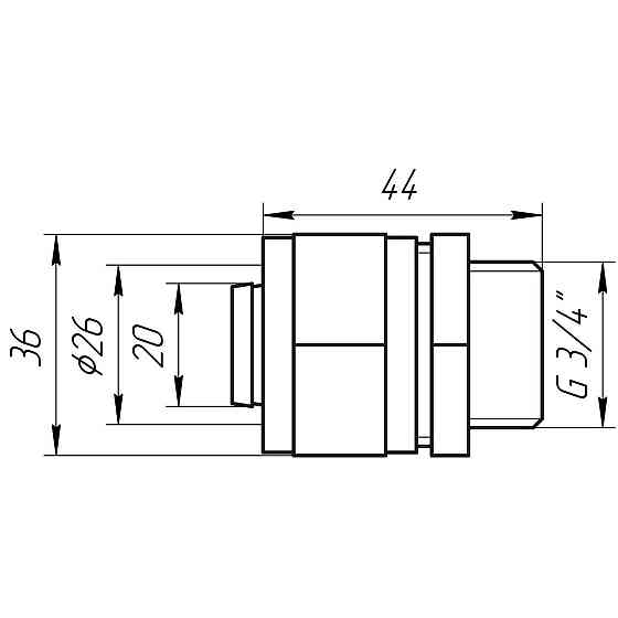 Муфта із зовнішньою різьбою APE ITALY 701 L 3/4″x26 (000000613) Київ
