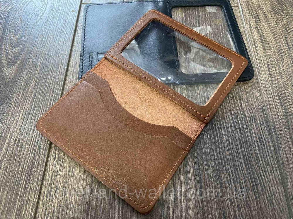 Коричнева обкладинка на авто документи і паспорт LQ Leather Київ - фото 5