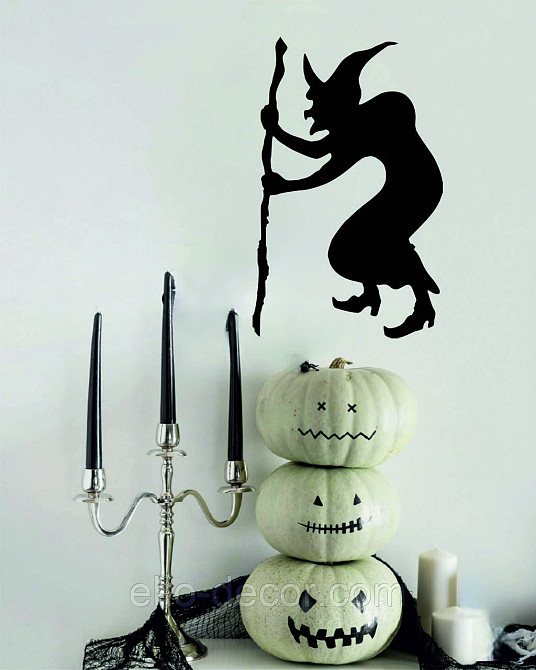 Декоративное настенное Панно «Ведьма», Декор на стену 110*69 см, Черный Киев - изображение 7