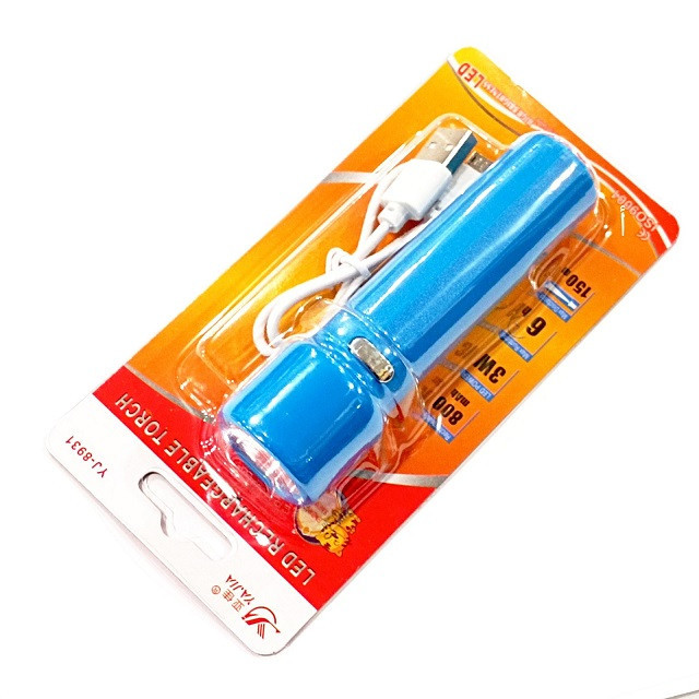Ручний ліхтар Yajia YJ-8931, Акумулятор, MicroUSB, 1LED Дніпро - фото 3