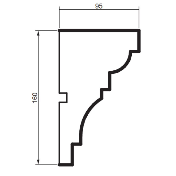 Карниз фасадный Prestige Decor KC 114 Днепр