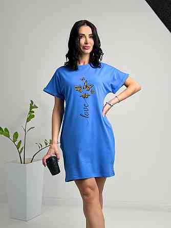 Летнее платье мини с принтом Glide 42-44, Джинс Киев