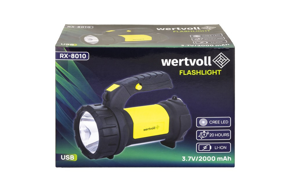 WERTVOLL Ліхтар WERTVOLL 2в1 з ручкою 360° 4 режими CREELED/COBLED IP44 Li-ion 2000 mAh/t 7000 Киев - изображение 10