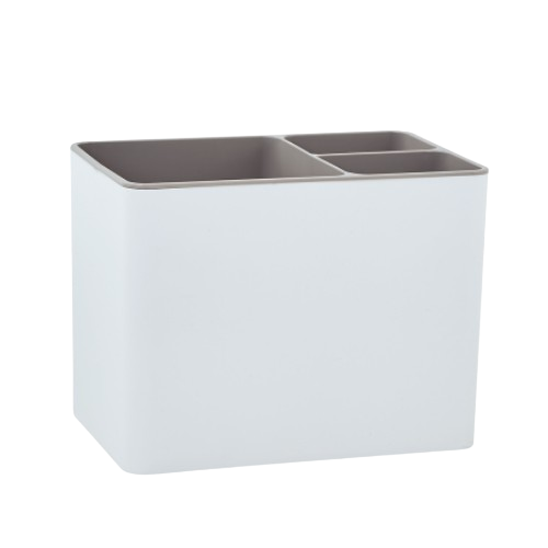 Підставка для столового приладдя пластик біла троянда/какао "Плюс" Алеана Житомир - фото 1