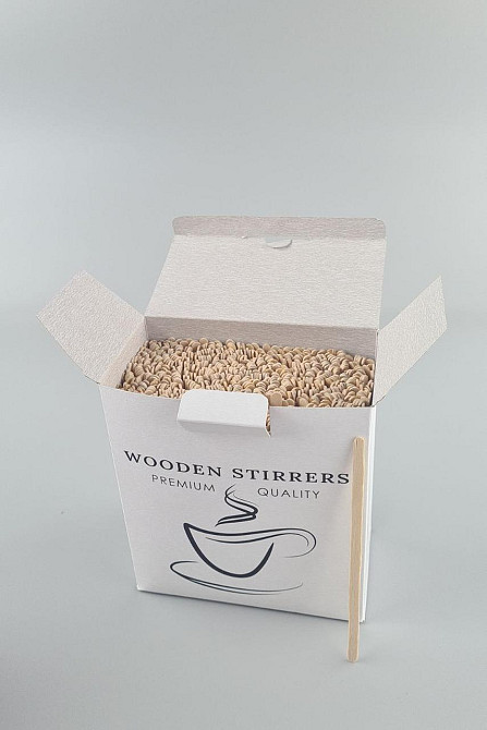 Мішалка Дерев'яна для чаю і кави 14см 1000штук в коробці ( ЕКО) Харків - фото 1