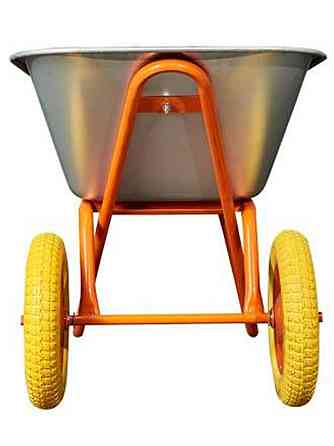 Тачка двоколісна будівельна з поліуретановими колесами на підшипниках 100л/250кг/0.8 мм Одеса