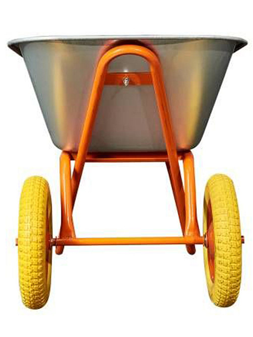 Тачка двухколесная строительная с полиуретановыми колесами на подшипниках 100л/250кг/0.8мм Одесса - изображение 2