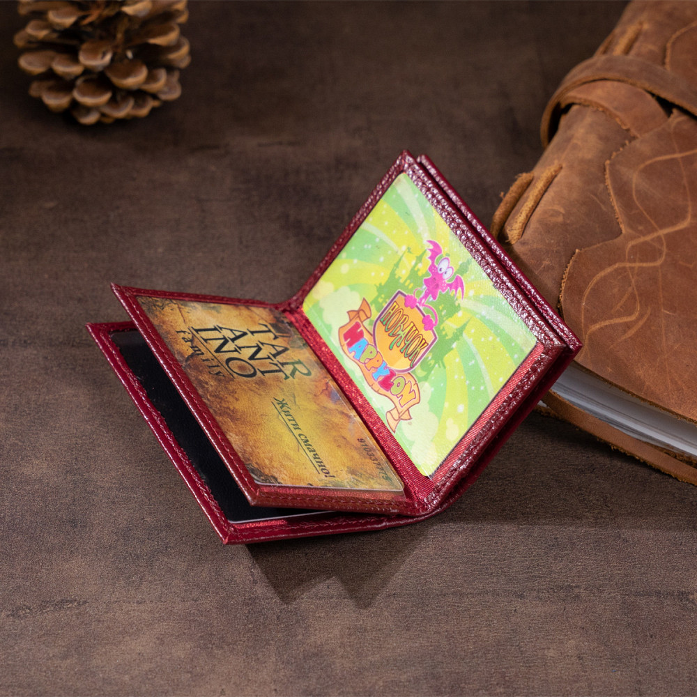 Візитниця-книжка ST Leather 19218 Бордова Київ - фото 2