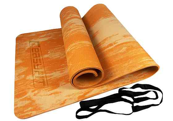 Килимок для йоги та фітнеса EasyFit s-EVA Mat 8 мм Помаранчевий Коломия