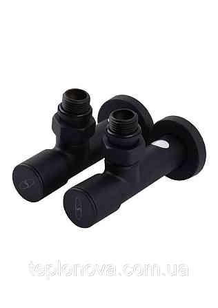 Крани для рушникосушки Чорні Solomon 1/2" Black Чернівці