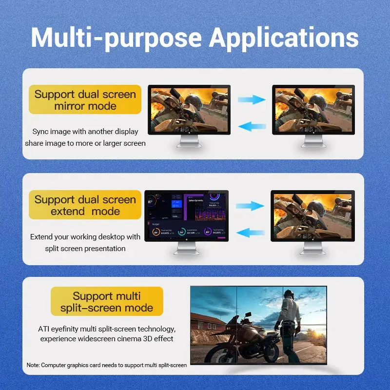 Кабель Vention DisplayPort 1 м, 8K, 4K, 2K, 1080P чорний Київ - фото 2