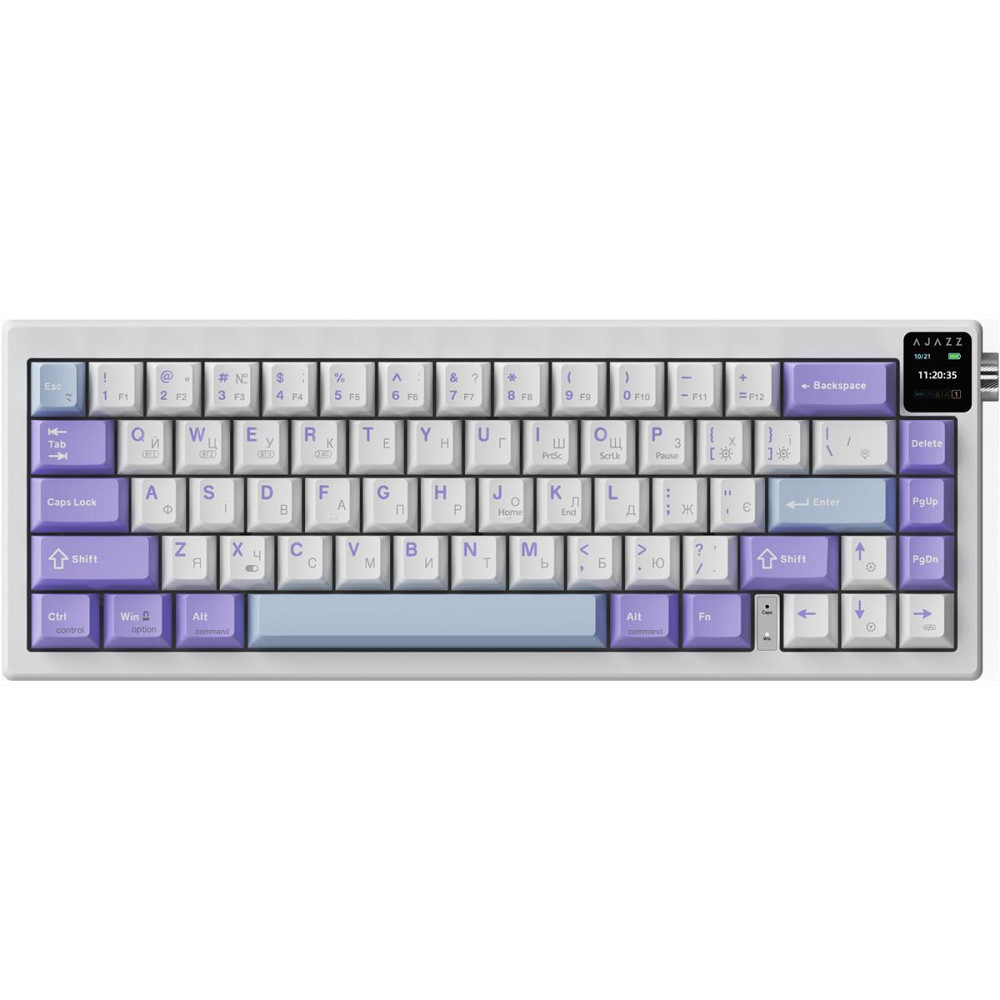 Клавіатура бездротова Ajazz AK650 Flying Fish Switch Purple (AK650-FF-PWB) ( білий, фіолетовий ) Харьков - изображение 1