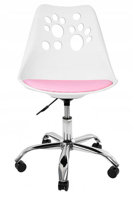 Крісло офісне комп'ютерне Bonro B-881 робоче для комп'ютера офісу дому Біло-рожевий Київ - фото 2