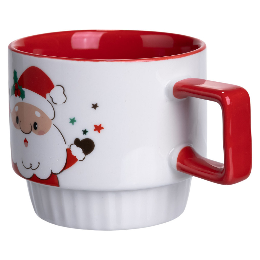 Санта в фарфоровій чаші 400 мл, біла з червоним Київ - фото 2