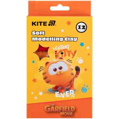 Пластилін Kite Garfield восковий, 12 кольорів, 200 г (GF25-086) Вінниця