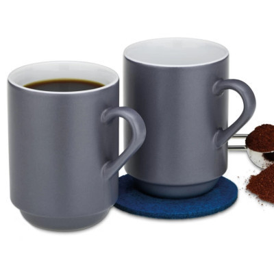 Набір чашок Kela Mattia 300 мл 2 шт Grey (12757) Вінниця - фото 2