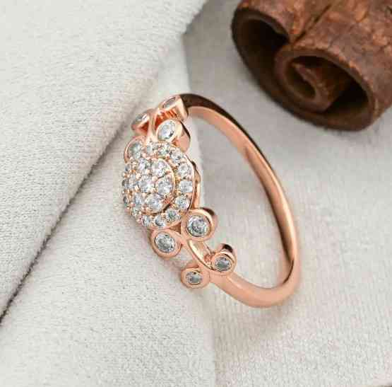 Кольцо Xuping 14652, 18 размер (ширина 7мм), белые фианиты, позолота РО Киев