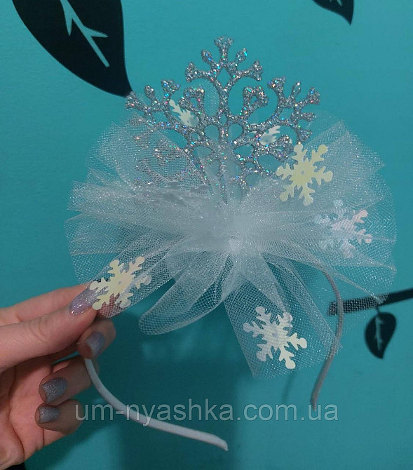 Обруч ободок Снежинка серебрянная Кривой Рог - изображение 4