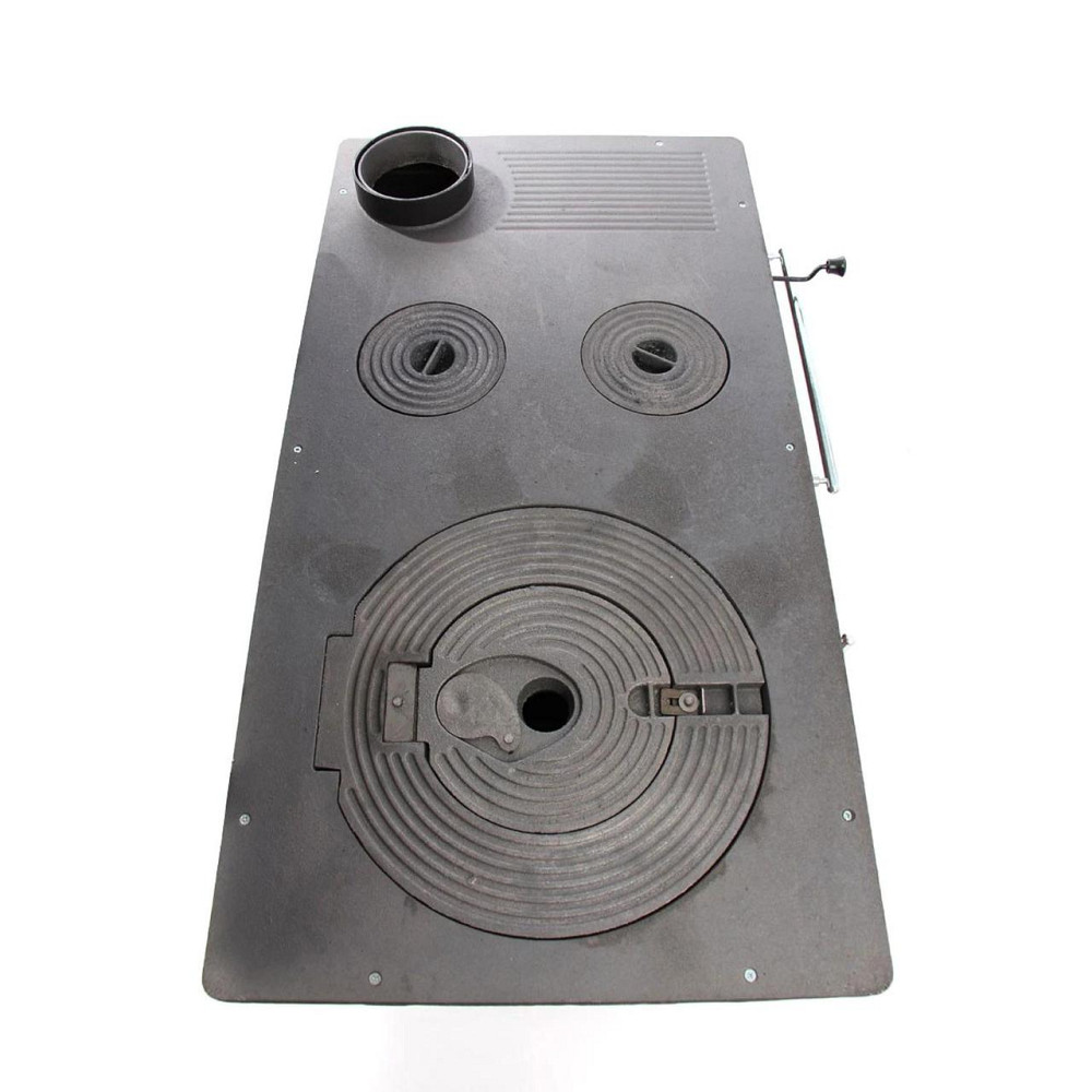 Піч-кухня на дровах та вугіллі Hosseven 4010 з духовкою та варильною поверхнею 6 кВт до 50 м2 опалювально-варильна піч Туреччина Тернопіль - фото 8