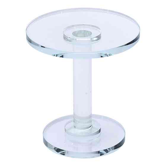 Yiwu Тортівниця скляна на ніжці 12×13.5 см кругла стійка для торта, капкейків HP-4-69L Киев