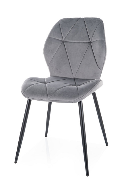 Стілець RICK VELVET чорний каркас/сірий BL.14 Київ - фото 3