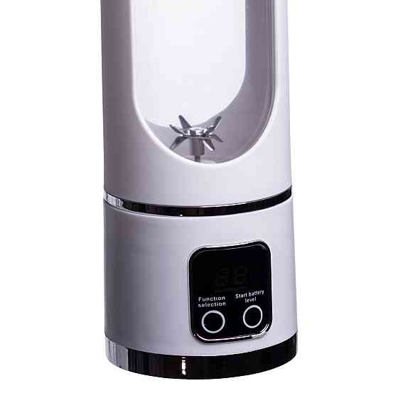 Портативний блендер для смузі на акумуляторі 450 мл 25 Вт USB Білий HP-11-10W Київ