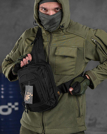 Тактическая сумка нагрудная hardy black Киев - изображение 1