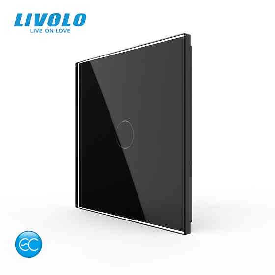 LIVOLO Бездротовий розумний сенсорний вимикач 1 сенсор LIVOLO чорний матове скло Коломыя