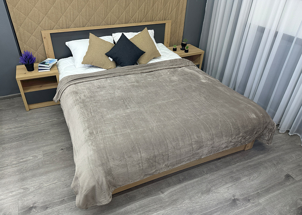 Плед-покривало Decorator WellSoft 150х210 см однотонний Світло-сірий (87-271) Київ - фото 3