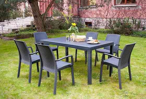 Стілець садовий пластиковий BICA Verona armchair, графіт Київ