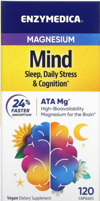 Магній (ацетилтауринат) для сну Enzymedica Magnesium Mind 120 капс Київ - фото 2