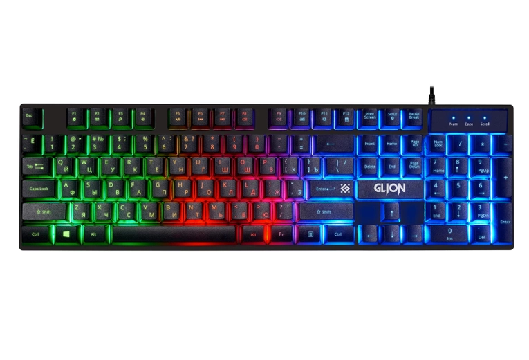 Набор клавиатура + мышь (проводной) Defender Glion C-123 RGB-подсветка (Черный) Винница - изображение 4