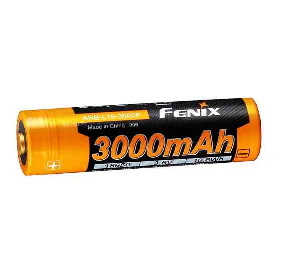 Аккумулятор 18650 Fenix 3000mAh Li-ion 3.6V (Черно-желтый) Киев