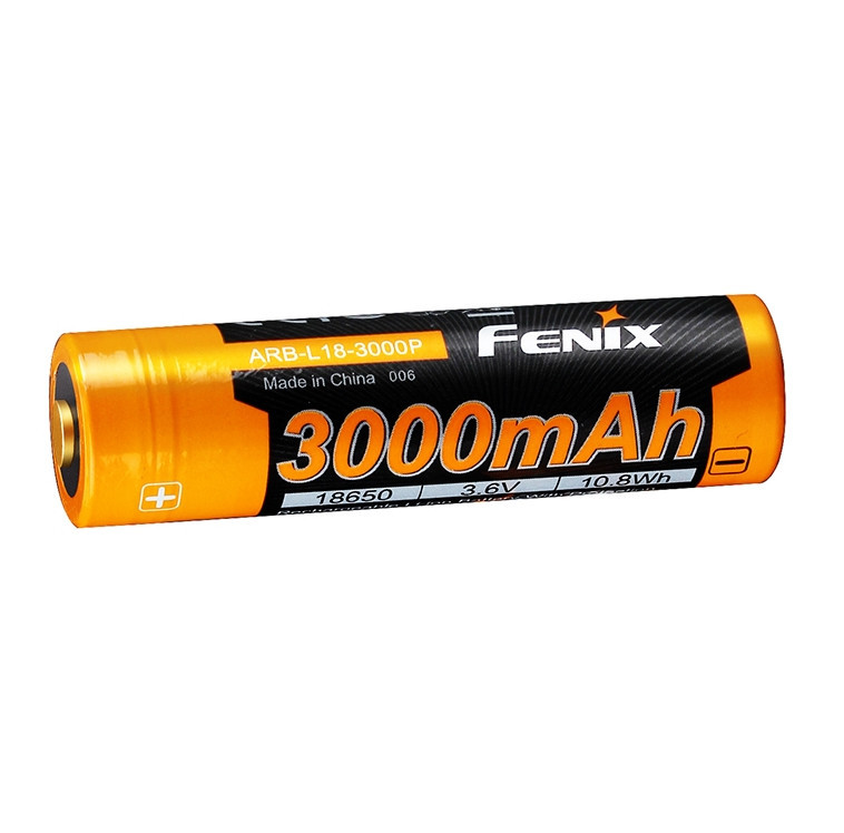 Аккумулятор 18650 Fenix 3000mAh Li-ion 3.6V (Черно-желтый) Киев - изображение 2