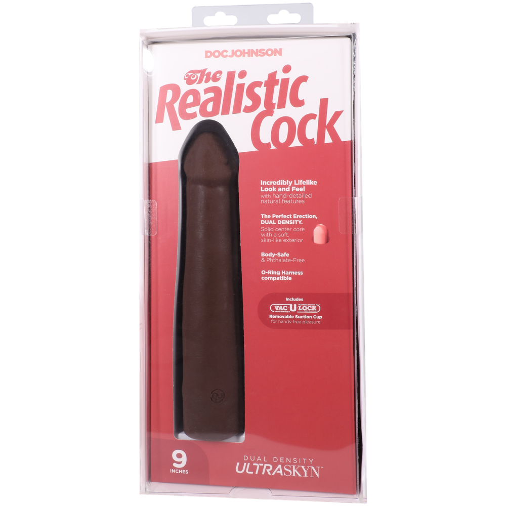 Фалоімітатор Doc Johnson The Realistic Cock ULTRASKYN - 9 Inch Chocolate Sex Aura Київ - фото 9