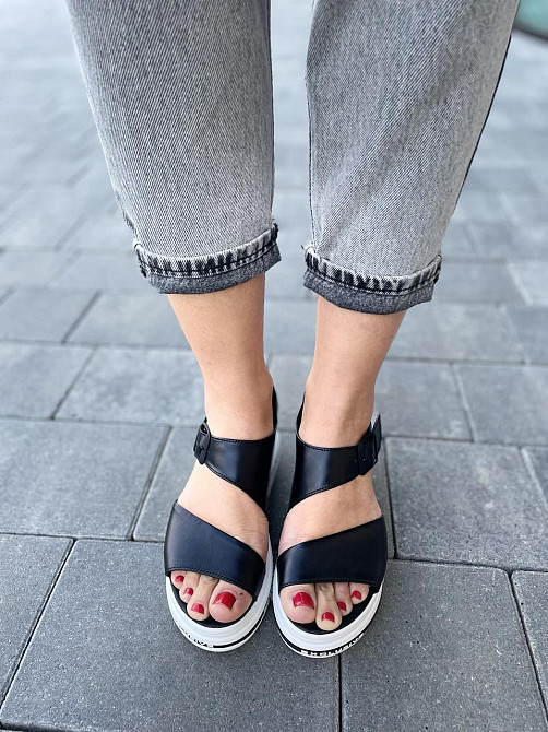 teona Босоніжки жіночі TEONA 123 чорні (літо, шкіра натуральна) (4104) Коломыя - изображение 10