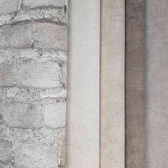 Обои виниловые на флизелине Rasch Factory 0.53х10,05 под кирпич белый светло серый бежевый428049 Киев