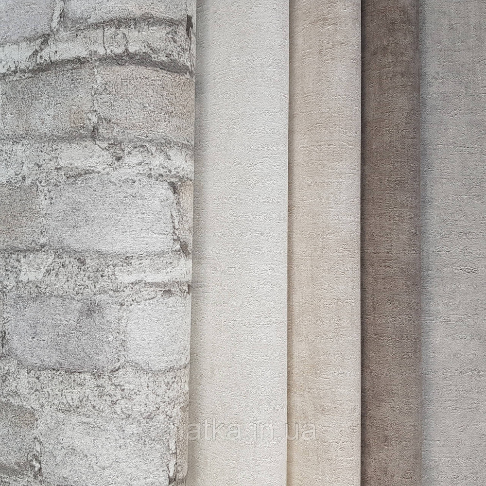 Шпалери вінілові на флізелін Rasch Factory 0.53х10,05 під цеглу білий світло сірий бежевый428049 Київ - фото 2