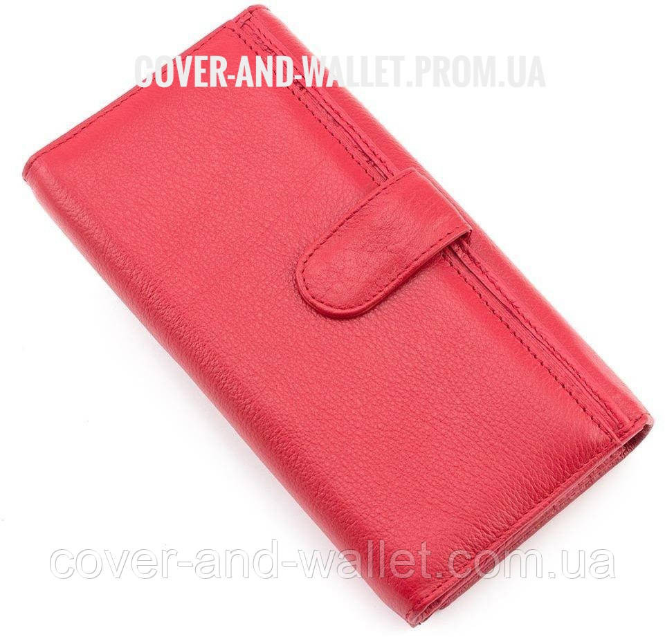 Красный женский кошелёк с визитницей из натуральной кожи Marco Coverna 2060 Киев - изображение 7