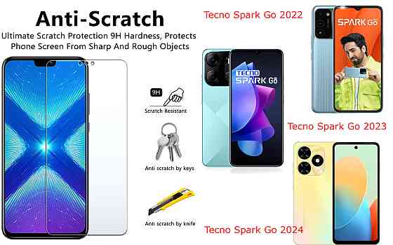 Защитное стекло NeoGlass для Tecno Spark Go 2022, Go 2023, Go 2024 – ультрапрозрачное и устойчивое Киев