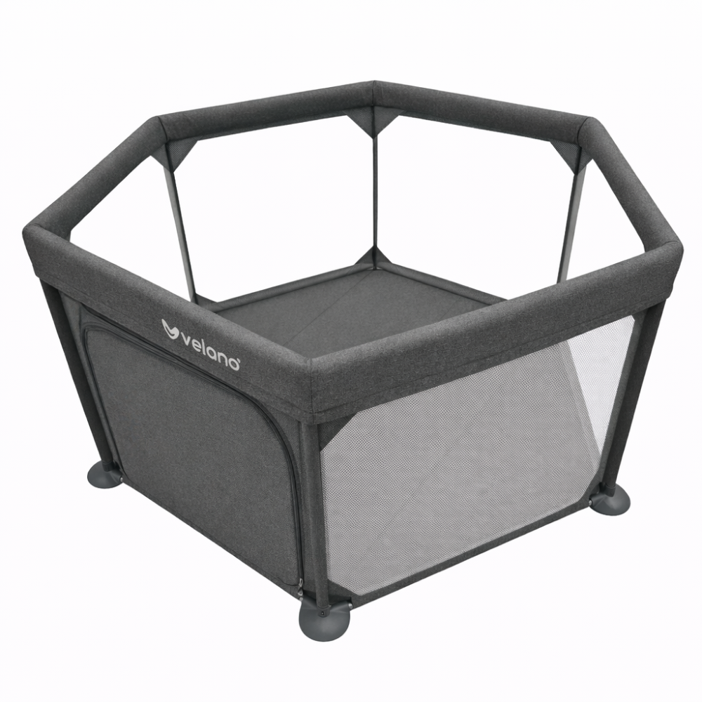 Манеж детский шестиугольный VELANO Star, grey Киев - изображение 1