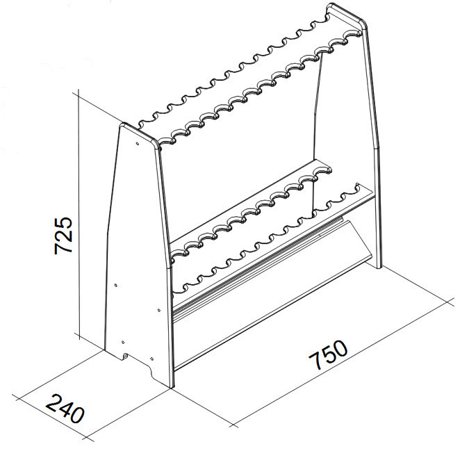Органайзер для вудок "Лабаз" венге Миколаїв - фото 8