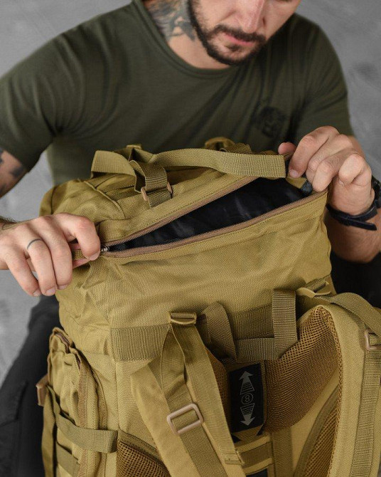 Рюкзак Over Earth 100л рамный cayot   ОР1238 Одеса - фото 4