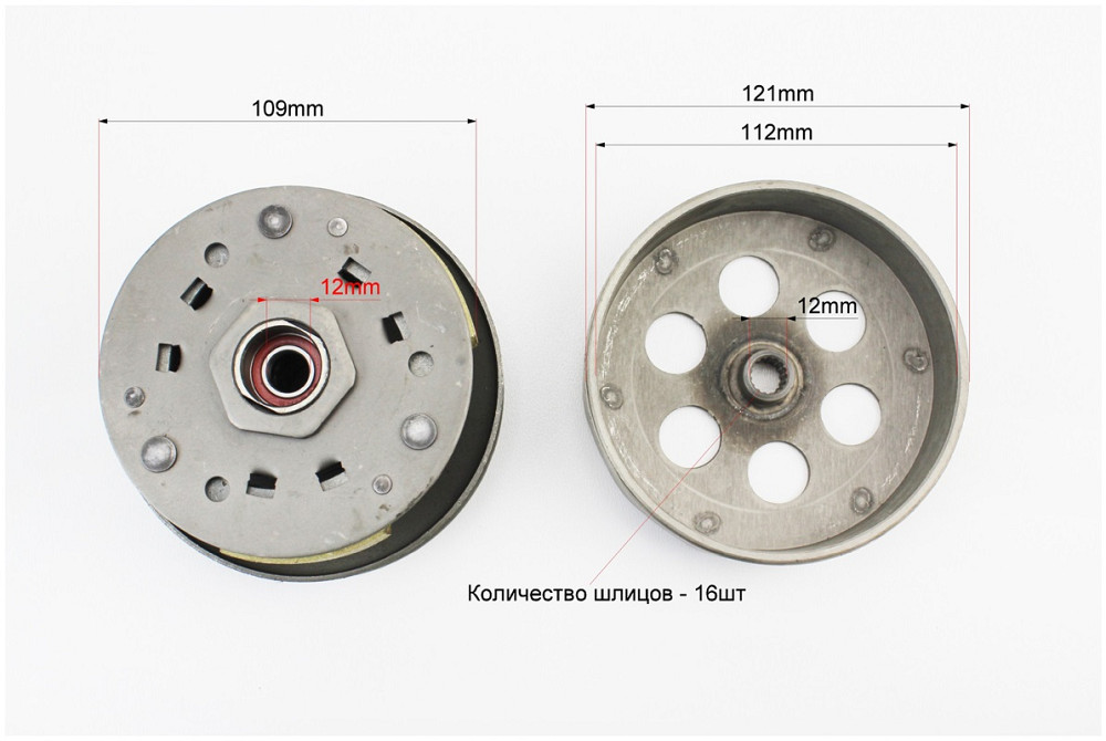 Варіатор задній к-кт Yamaha JOG 5BM / 4JP (3 колодки), тип 2 Киев - изображение 3