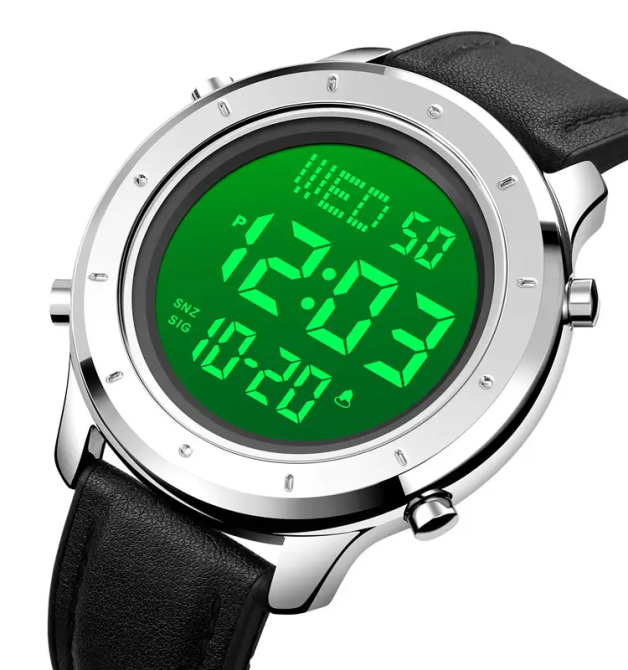 Чоловічий наручний електронний годинник Skmei 1864 (Сріблястий з білим циферблатом) Вінниця - фото 4