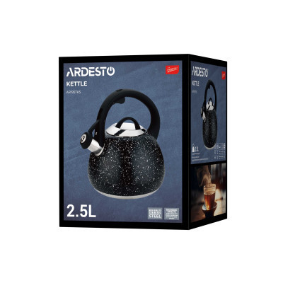 Чайник Ardesto Gemini 2.5 л Чорний Мармур (AR1957KS) Винница - изображение 8
