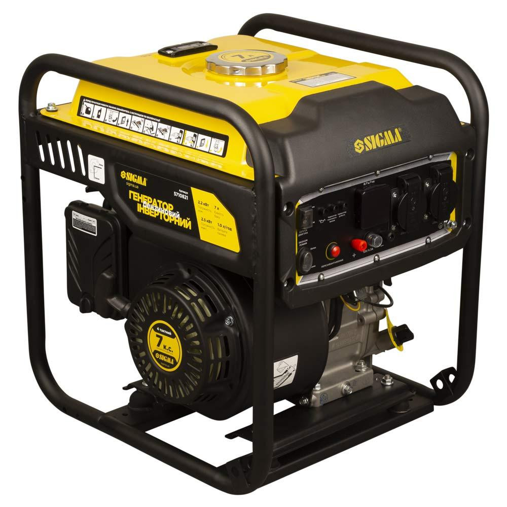 Генератор інверторний бензиновий 220В 2.2/2.5кВт 7л 4-х тактний ручний запуск SIGMA (5710821) Рівне - фото 7