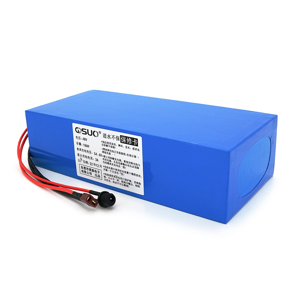 Акумуляторна батарея літієва QiSuo 48V 18A з елементами Li-ion 18650, DC: 5.5x2.1мама + роз'єм T-2HQмама Київ - фото 1