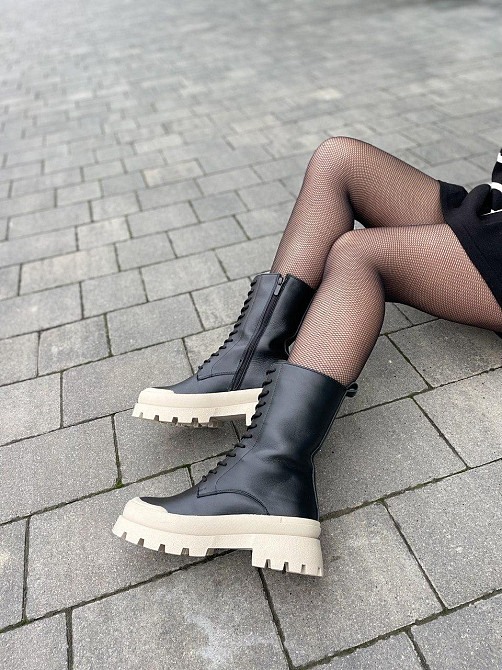 Ditas Жіночі черевики DITAS чорні натуральна шкіра висота 20 см підошва 4/6 см (VS-302N) 38р.39 Коломыя - изображение 9