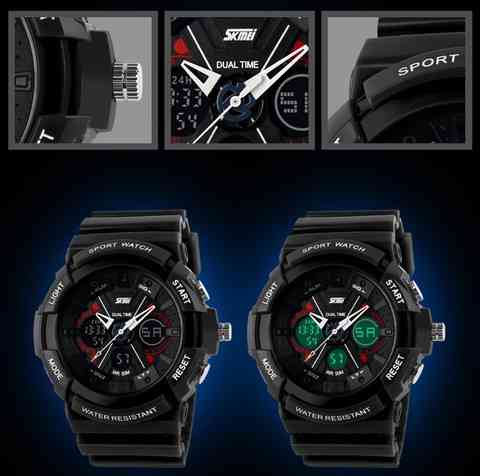 Чоловічий спортивний годинник Skmei 0966 (Чорний) Вінниця